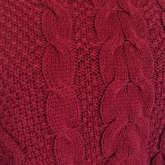 Red Cable Knit Sweater - Picture 2 of 2